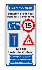 Aluminium informatiebord met een dubbel omgezette rand