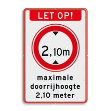 Aluminium informatiebord met dubbel omgezette rand