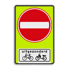 Aluminium informatiebord met dubbel omgezette rand