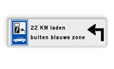 Aluminium informatiebord met een dubbel omgezette rand