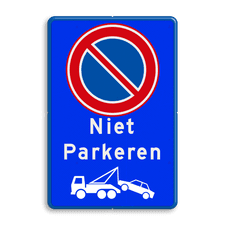 Aluminium informatiebord met dubbel omgezette rand