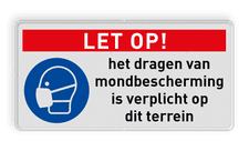 Veiligheidsbord met dubbel omgezette rand