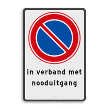 Aluminium informatiebord met een dubbel omgezette rand