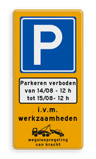Aluminium informatiebord met een dubbel omgezette rand