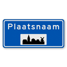 Aluminium informatiebord met een dubbel omgezette rand
