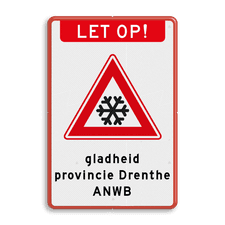 Aluminium informatiebord met dubbel omgezette rand