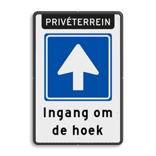 Aluminium informatiebord met dubbel omgezette rand