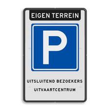 Aluminium informatiebord met dubbel omgezette rand