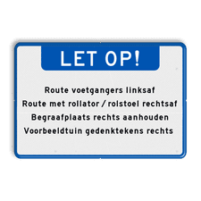 Aluminium informatiebord met een dubbel omgezette rand