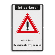 Aluminium informatiebord met dubbel omgezette rand