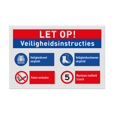 Veiligheidsbord vlak Alupanel (2mm)
