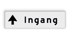 Aluminium informatiebord met een dubbel omgezette rand