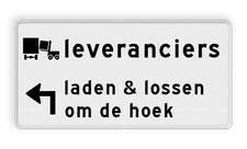 Aluminium informatiebord met een dubbel omgezette rand