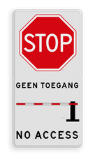 Aluminium informatiebord met een dubbel omgezette rand