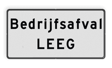 Aluminium informatiebord met een dubbel omgezette rand