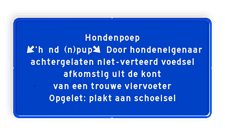 Aluminium informatiebord met een dubbel omgezette rand