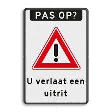 Aluminium informatiebord met dubbel omgezette rand