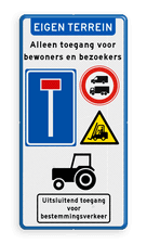 Aluminium informatiebord met een dubbel omgezette rand