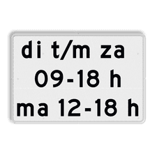 Aluminium informatiebord met een dubbel omgezette rand