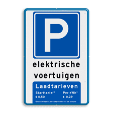 Aluminium informatiebord met een dubbel omgezette rand