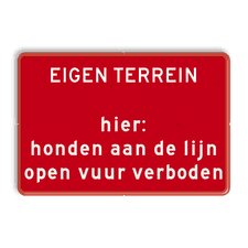 Aluminium informatiebord met een dubbel omgezette rand