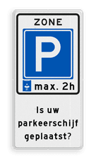 Aluminium informatiebord met een dubbel omgezette rand