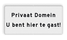Aluminium informatiebord met een dubbel omgezette rand