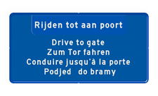 Aluminium informatiebord met een dubbel omgezette rand