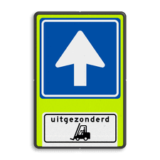 Aluminium informatiebord met dubbel omgezette rand