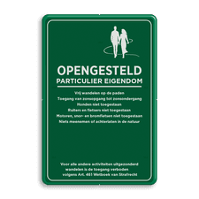 Openstellingsbord met een dubbel omgezette rand