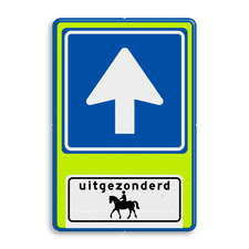 Aluminium informatiebord met dubbel omgezette rand