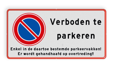 Aluminium informatiebord met een dubbel omgezette rand