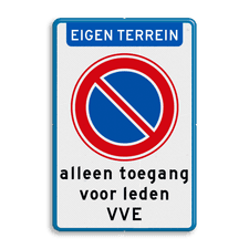 Aluminium informatiebord met dubbel omgezette rand