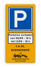 Aluminium informatiebord met een dubbel omgezette rand