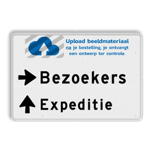 Aluminium informatiebord met een dubbel omgezette rand