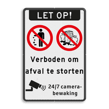 Aluminium informatiebord met dubbel omgezette rand