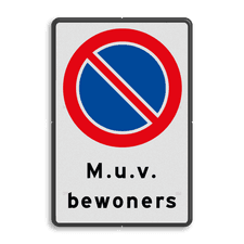 Aluminium informatiebord met dubbel omgezette rand