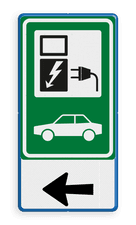 Aluminium informatiebord met een dubbel omgezette rand
