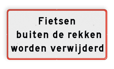 Aluminium informatiebord met een dubbel omgezette rand