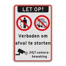 Aluminium informatiebord met dubbel omgezette rand