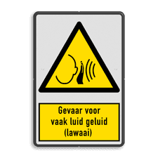 Veiligheidsbord met dubbel omgezette rand