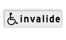 Aluminium informatiebord met een dubbel omgezette rand