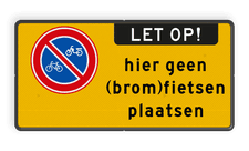Aluminium informatiebord met een dubbel omgezette rand