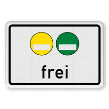 Verkehrsschild aus DibondTraffic mit Alform Rahmen