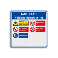 Veiligheidsbord met dubbel omgezette rand