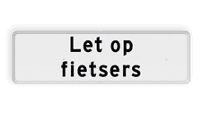 Aluminium informatiebord met een dubbel omgezette rand