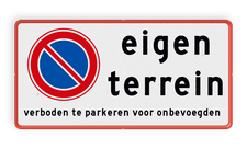 Aluminium informatiebord met een dubbel omgezette rand
