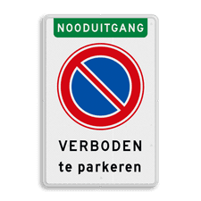 Aluminium informatiebord met dubbel omgezette rand