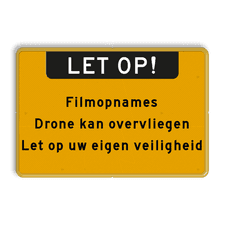 Aluminium informatiebord met een dubbel omgezette rand