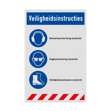 Veiligheidsbord vlak Alupanel (2mm)